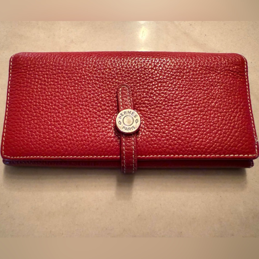 Hermes Red Leather Wallet